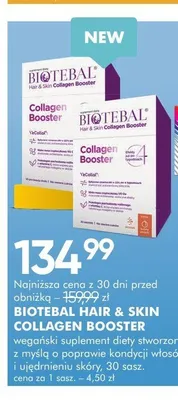 Suplement diety Biotebal Hair & Skin Collagen Booster promocja w Super-Pharm