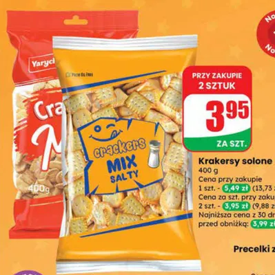 Krakersy solone promocja w Dino