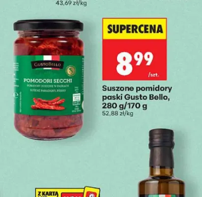 Suszone pomidory paski Gusto Bello promocja w Biedronka
