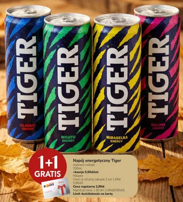 Napój energetyczny Tiger Mirabelka promocja w Market Point
