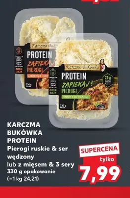 Pierogi ruskie & ser wędzony Karczma Bukówka Protein promocja w Kaufland