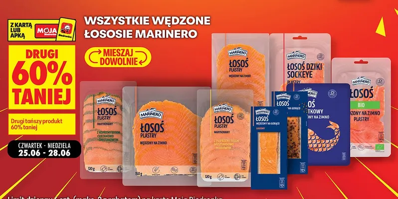 Łosoś atlantycki filet wędzony na zimno promocja w Biedronka