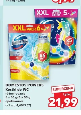 Kostki do WC Domestos Power5 5-pak promocja w Kaufland