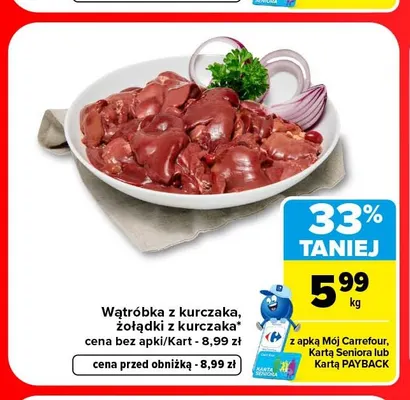 Żołądki z kurczaka promocja w Carrefour