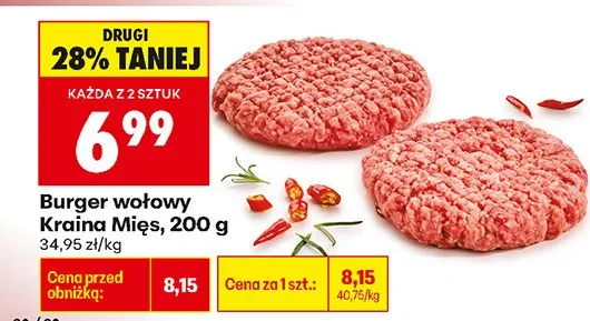 Burger wołowy  promocja w Biedronka