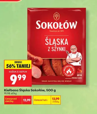 Kiełbasa śląska Sokołów promocja w Biedronka