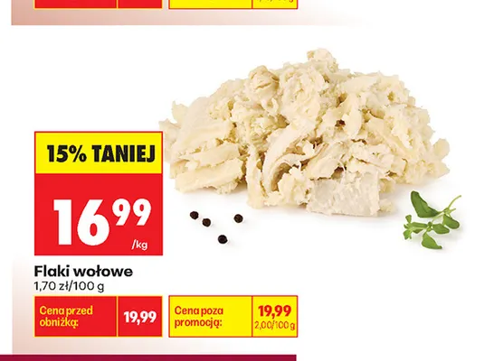Flaki wołowe promocja w Biedronka