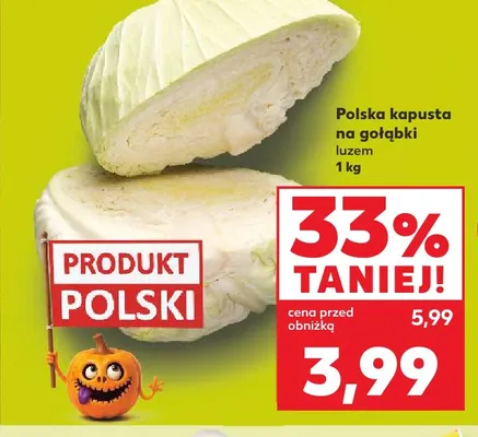 Kapusta polska na gołąbki promocja w Kaufland