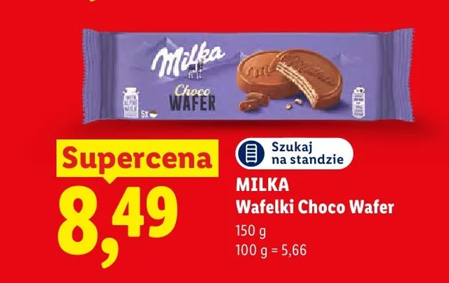 Wafelki Milka Choco Wafer promocja w Lidl