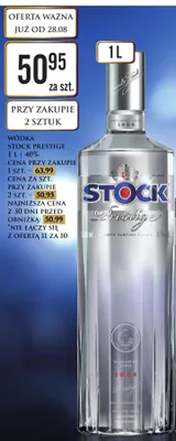 Wódka Stock Prestige promocja w Dino