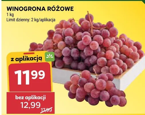 Winogrona różowe promocja w Stokrotka
