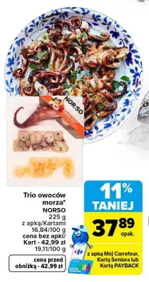 Trio owoców morza Norso promocja w Carrefour Market
