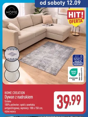 Dywan z nadrukiem Home Creation promocja w Aldi