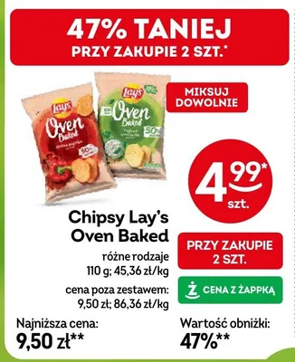 Chipsy Lay's Oven Baked promocja w Żabka