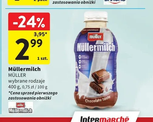 Müllermilch MÜLLER Chocolate taste promocja w Intermarche