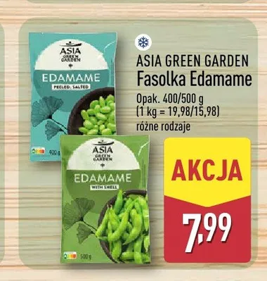 Fasolka Edamame ASIA GREEN GARDEN With Shell promocja w Aldi
