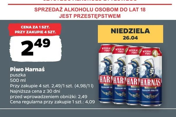 Piwo puszka promocja w Netto
