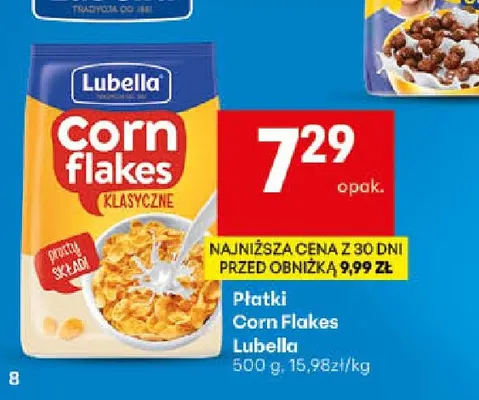 Płatki Corn Flakes Lubella promocja w Delikatesy Centrum