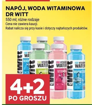 Napój, woda witaminowa Dr Witt promocja w Stokrotka