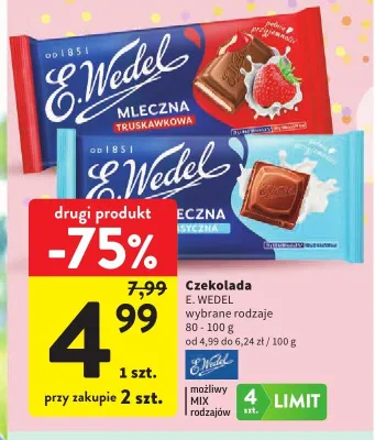 Czekolada E.Wedel promocja w Intermarche