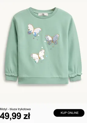 Bluza trykotowa C & A Motyl promocja w C&A