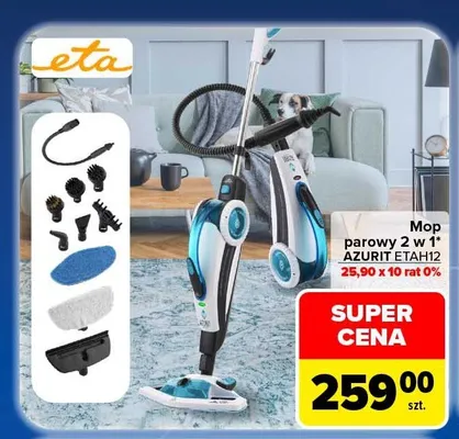 Mop parowy 2 w 1 ETA Azurit ETAH12 promocja w Carrefour