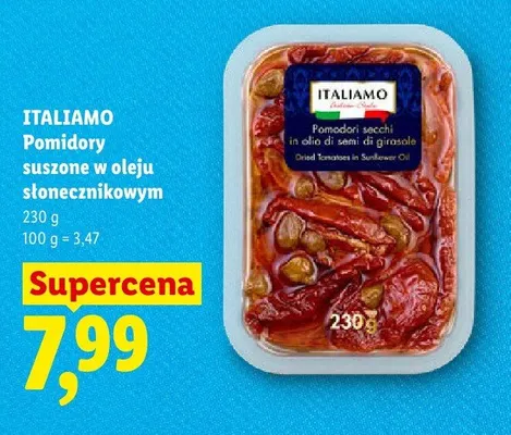 Pomidory suszone w oleju słonecznikowym ITALIAMO promocja w Lidl