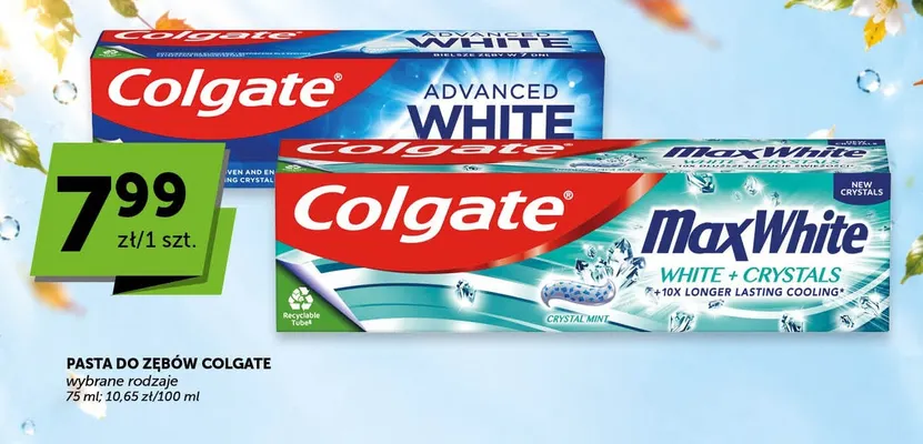 Pasta do zębów Colgate MaxWhite White + Crystals promocja w ABC