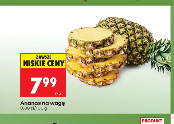 Ananas na wagę promocja w Biedronka