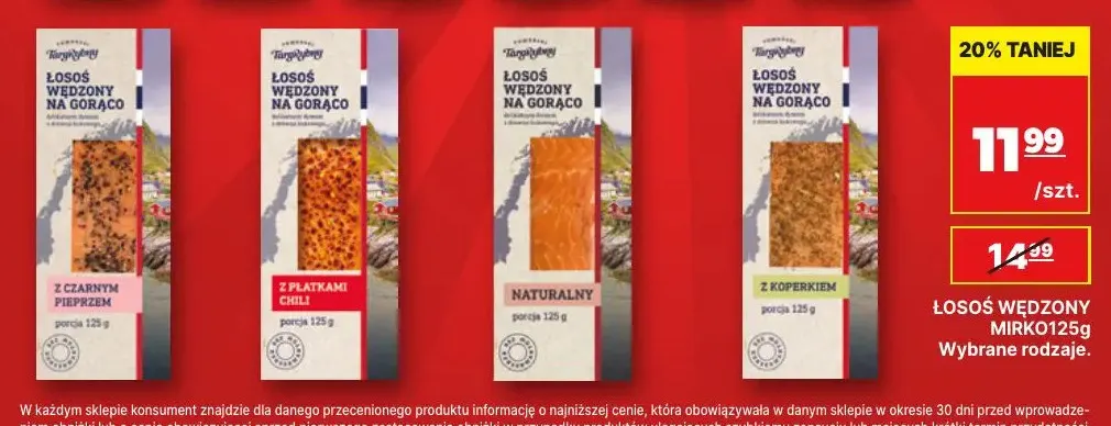 Łosoś wędzony na gorąco z koperkiem Mirko promocja w API Market