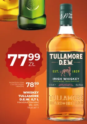 Whiskey Tullamore D.E.W. promocja w Duży Ben