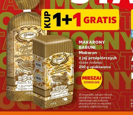 Makaron 12-jajeczny z jaj przepiórczych krajanka EkMak promocja w Kaufland