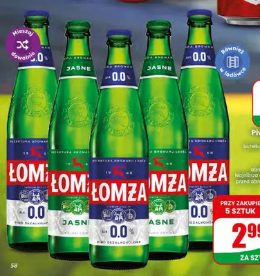 Piwo Łomża Jasne promocja w Dino