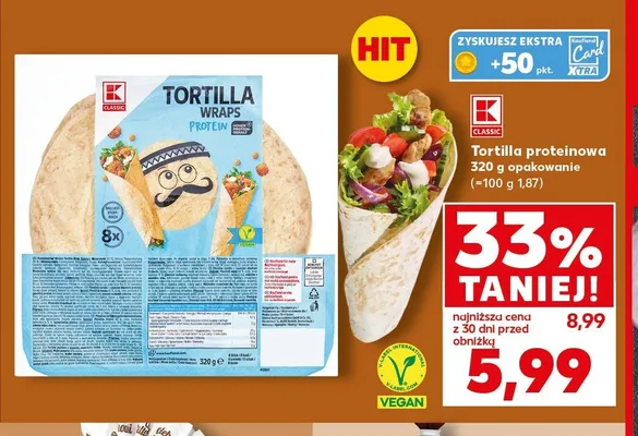 Tortilla proteinowa K-Classic promocja w Kaufland