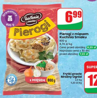 Pierogi z mięsem promocja w Dino