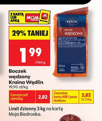 Boczek wędzony Kraina Wędlin promocja w Biedronka