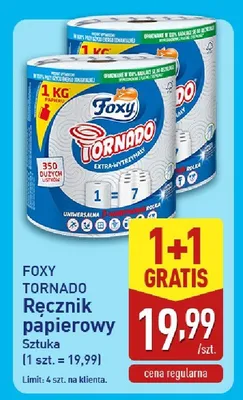 Ręcznik papierowy Tornado 1+1 GRATIS promocja w Aldi