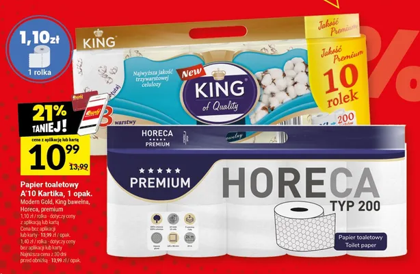 Papier toaletowy Kartika King bawełna promocja w Twój Market