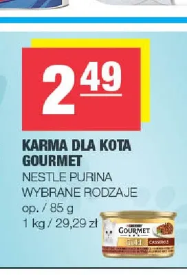 Karma dla kota Gourmet promocja w SPAR