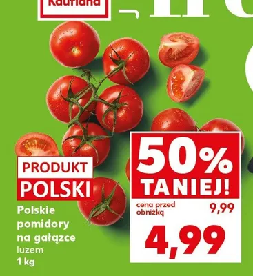 Pomidory na gałązce polskie promocja w Kaufland