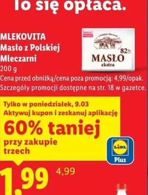Masło promocja w Lidl
