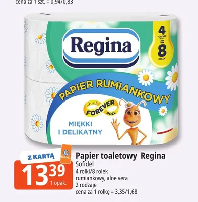 Papier toaletowy Regina aloe vera promocja w Leclerc