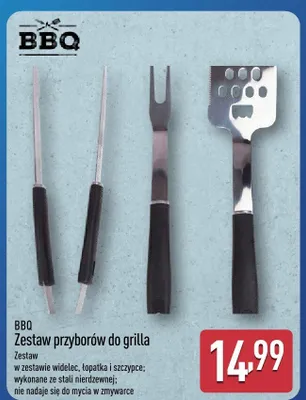 Zestaw przyborów do grilla BBQ promocja w Aldi