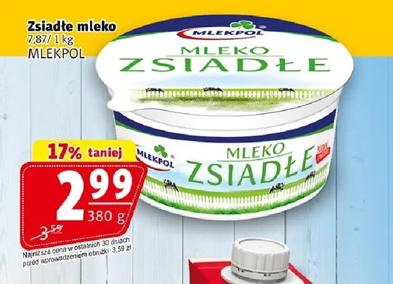 Zsiadłe mleko Mlekpol promocja w Prim Market