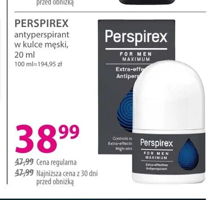 Antyperspirant w kulce męski PERSPIREX promocja w Hebe