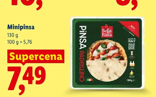 Minipinsa Bella Italia Pinsa Padellino promocja w Lidl