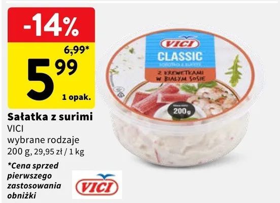 Sałatka z surimi promocja w Intermarche