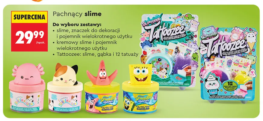 Pachnący kremowy slime z pojemnikiem wielokrotnego użytku promocja w Biedronka