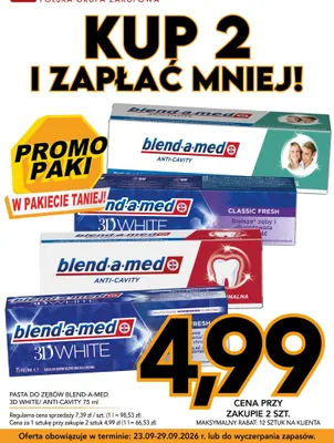 Pasta do zębów Blend-a-med Anti-Cavity promocja w Kupiec