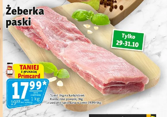 Żeberka paski promocja w Prim Market